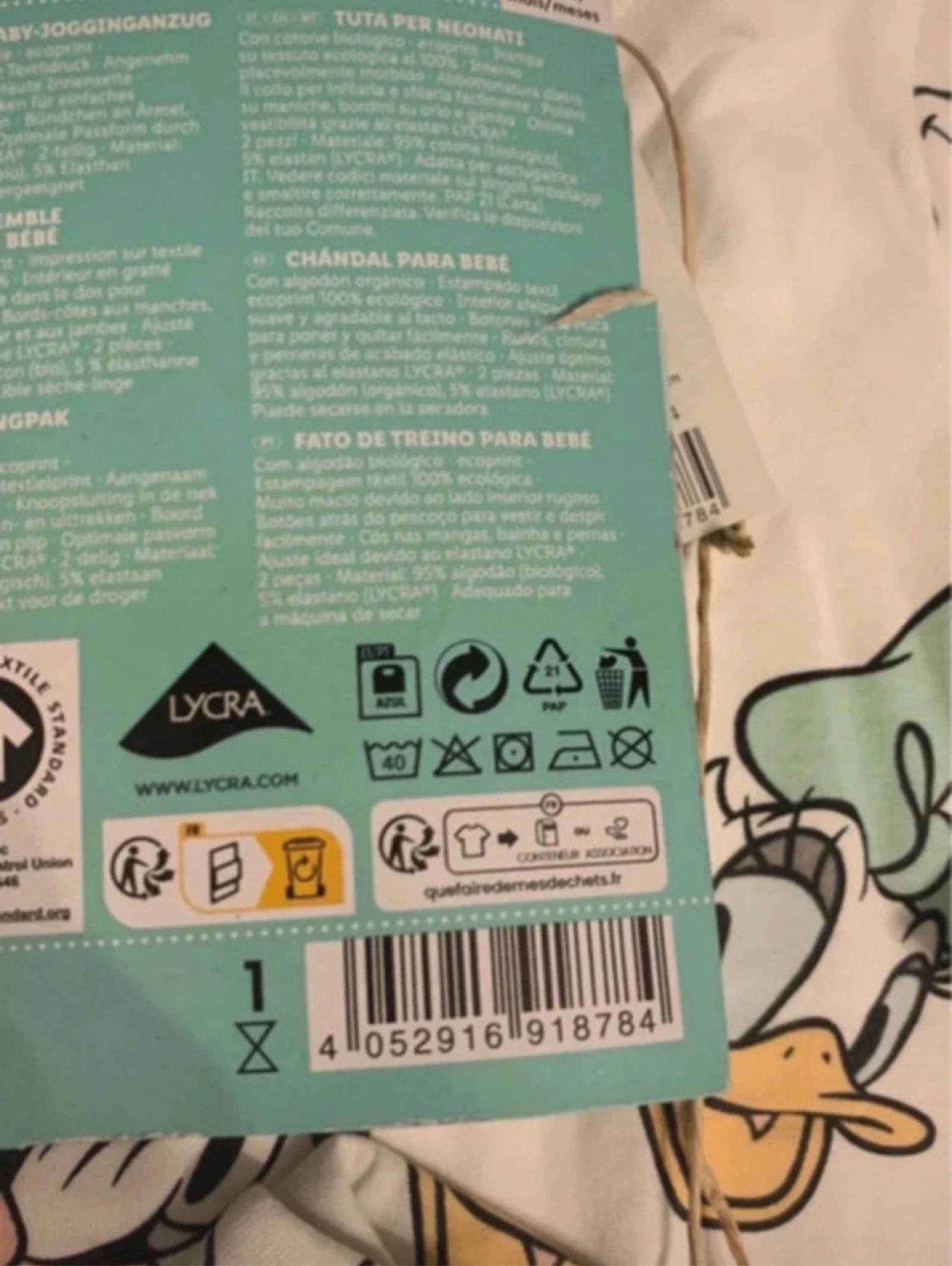 Conjunto infantil Disney 62 68 novo – photo 6